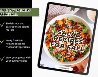 Libro de cocina digital: 10 recetas de ensaladas fáciles para el otoño