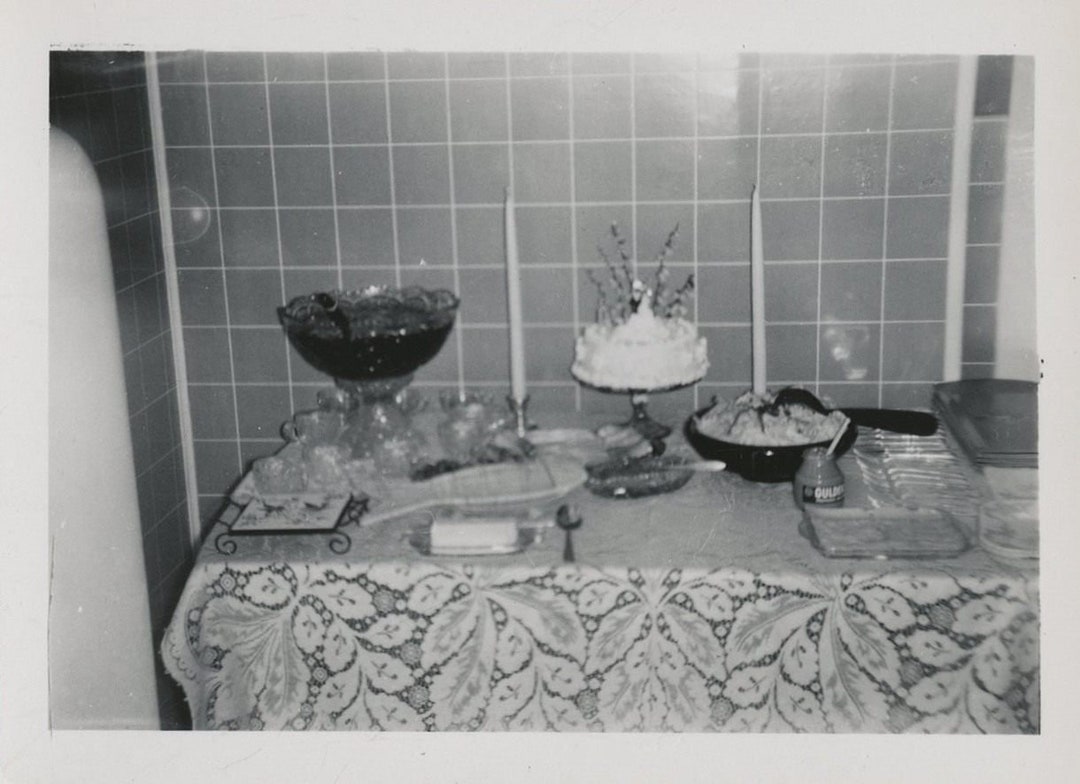Original Vintage Photo Snapshot Table Set up With Wedding Etsy