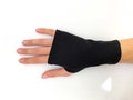 SPF 50 Black or White Stretch Fingerless Gloves. One Size Fits All.