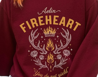 Moletom Aelin Fireheart, Trono de Vidro, Sarah J Maas, Você Não Renda, SJM, Presente Literário para Leitores, Terrasen, Reino das Cinzas
