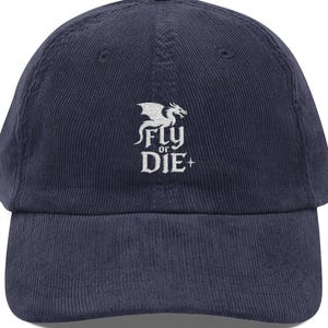 Fly or Die Fourth Wing Hat Dragon Rider Embroidered Cap Empyrean Series Bookish Gift for Rebecca Yarros Fans Basgiath Romantasy Merch