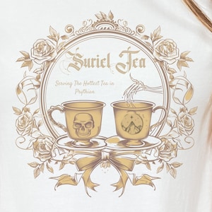 Vintage Suriel Tea Co Shirt – Cozy Booktok Graphic Tee for Book Lovers & Club Gatherings – Perfect Maas Merch Gift