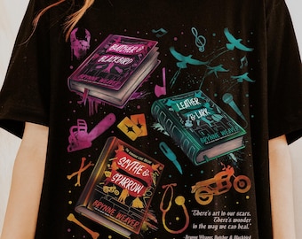Dark Romance Shirt Butcher and Blackbird Leather and Lark Book Shirt Brynne Weaver Smut Reader Gift Booktok Merch Romance Book Lover Tee