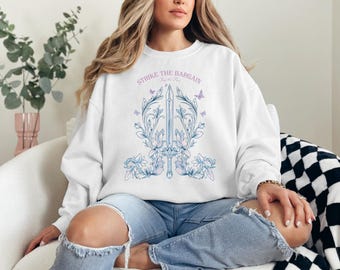 Callie Hart Quicksilver Sweatshirt, Trendy Floral Sword Fantasy Shirt for Fans, Bookish Apparel Casual Wear, Unique Gift