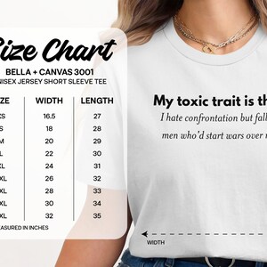 My Toxic Trait Is That Shirt, Funny Confrontation Tee, Women's Statement T-Shirt, Novelty Gift, Graphic Tee, Bella Canvas XL