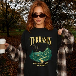 Glastron-tröja, Glastron-merchandise, Terrasen-tröja, Sarah J Maas-merchandise, SJM-merchandise, boklig tröja, bokälskare-present, Booktok