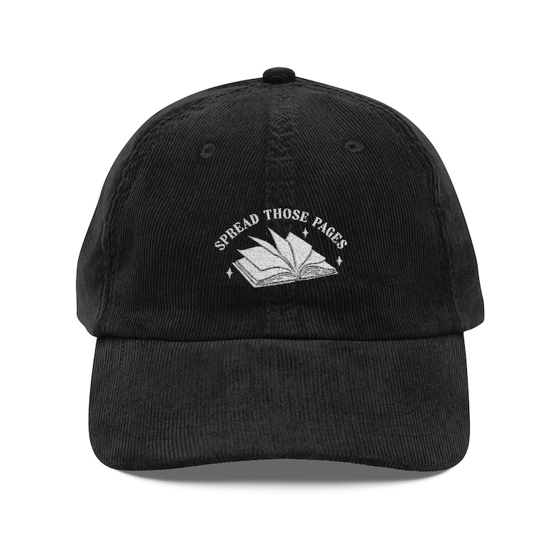 Spread Those Pages Embroidered Book Hat for Fantasy Readers Booktok Merch Smut Lover Gift Romantasy Bookish Aesthetic Cap for Her image 5