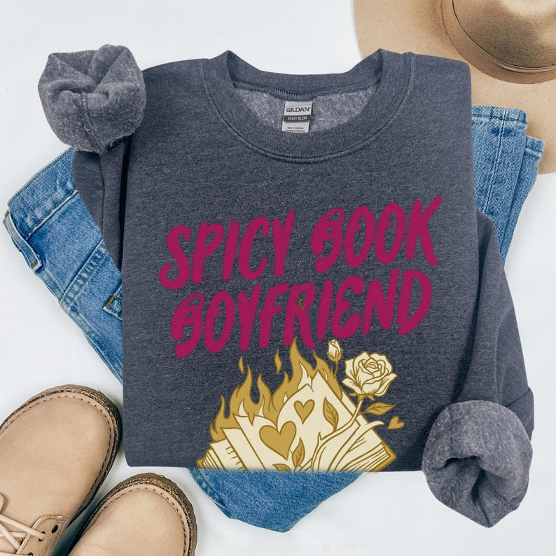 Spicy Book Boyfriend Design, Romance Reader Gift, Book Lover Fandom Art, Fictional Character Smut Book Reader Graphic, Burning Books