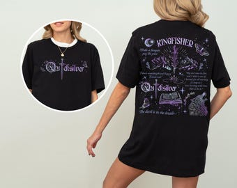 Quicksilver Book by Callie Hart  Quicksilver Tee Kingfisher Shirt Bookish Apparel Romantasy Merch Fae and Alchemy Gift