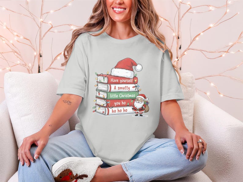 Have Yourself A Smutty Little Christmas Shirt, Funny Holiday Tee, Christmas Quote Tshirt, Santa Graphic Shirt for Women