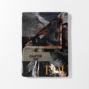 Gothic Fantasy Blanket, Dark Themed Throw, Adult Cozy Bedding, Unique Blanket for Goth Lovers, Graphic Print Blanket