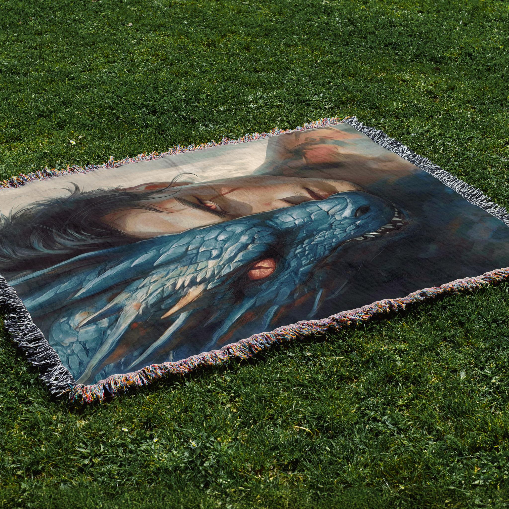 Onyx Storm Woven Throw Blanket Xaden Riorson Inspired Dragon Rider