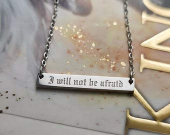 Collar «No tendré miedo», joyería Trono de Cristal, dije de Aelin Galathynius, joyería literaria, Corazón de Fuego Terrasen, regalo para amantes de los libros, Romanta