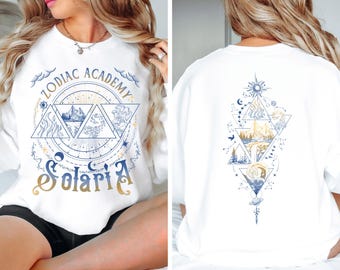 Zodiac Academy Solaria Shirt Vega Twins Merch Celestial Heirs Tee for Fantasy Romance Fans Darius Acrux Lance Orion Bookish Gift
