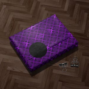 Purple damask gift wrap, Decorative wrapping paper, Luxury gift presentation, Elegant holiday packaging, Special occasion wrapping