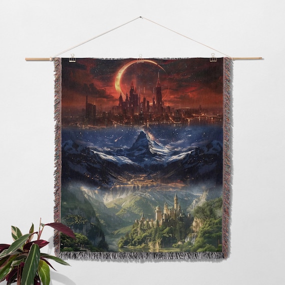 ACOTAR Blanket Night Court TOG Crescent City Bookish Throw Gift for Book Lovers & BookTok Fans Light It Up Fantasy ACOTAR Merch Decor