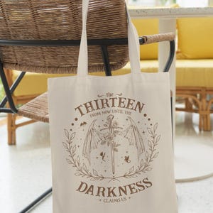 The Thirteen Tote Bag Throne of Glass Inspired Fantasy Reader Gift for SJM Fans Manon Blackbeak Dark Academia Bookish Tote Bag