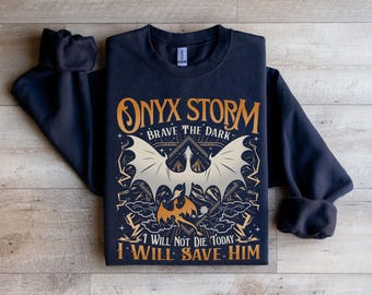 Onyx Storm Sweatshirt Fourth Wing Merch Booktok Gift Xaden Riorson Tairn Violet Sorrengail Fantasy Bookish Gift for Readers