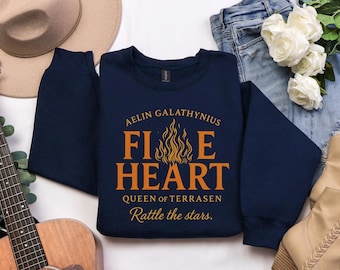 Moletom Aelin Fireheart Trono de Vidro Sarah J Maas Merch Camiseta Rainha de Terrasen Bookish Rattle the Stars SJM Presente para Leitores