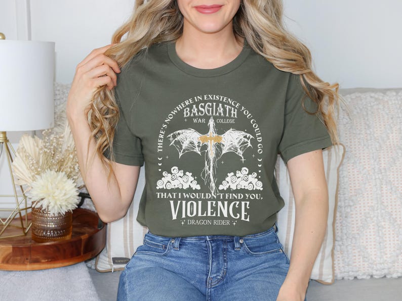 a woman wearing a t - shirt with a design on it