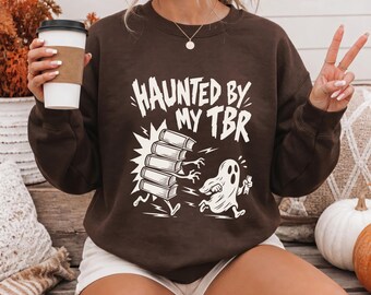 Halloween Book Shirt Ghost Reading Bookish Merch Librarian Sweatshirt Spooky Season Tee Cute Fall Book Lover Gift Unisex Apparel
