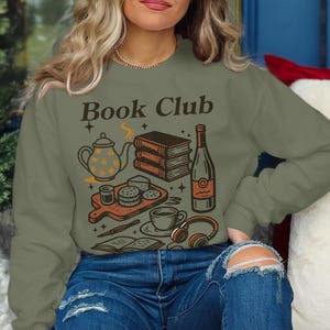 Book Club Sweatshirt, Cozy Reading Sweater, Book Lover Gift, Literary Sweatshirt, Book Club Apparel, Reader's Sweatshirt