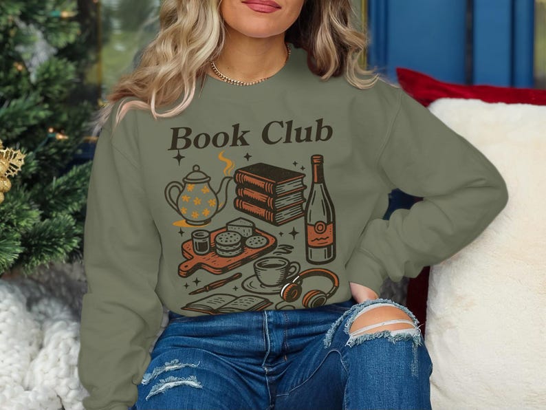 Book Club Sweatshirt, Cozy Reading Sweater, Book Lover Gift, Literary Sweatshirt, Book Club Apparel, Reader's Sweatshirt