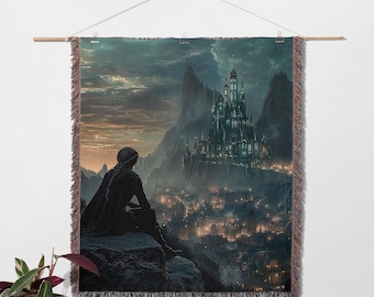 Rifthold Throne of Glass Woven Blanket Sarah J Maas Bookish Decor Celaena Sardothien Dorian Havilliard Aelin Galathynius Cozy Reader Gift