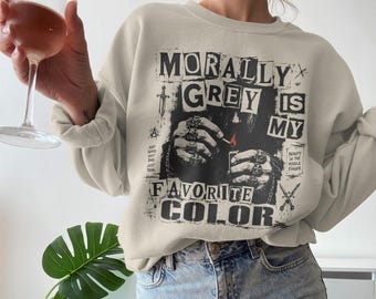 Camiseta Morally Grey Romantasy Booktok Regalo para lectores de romance oscuro Sudadera para amantes de los libros Ropa literaria vanguardista
