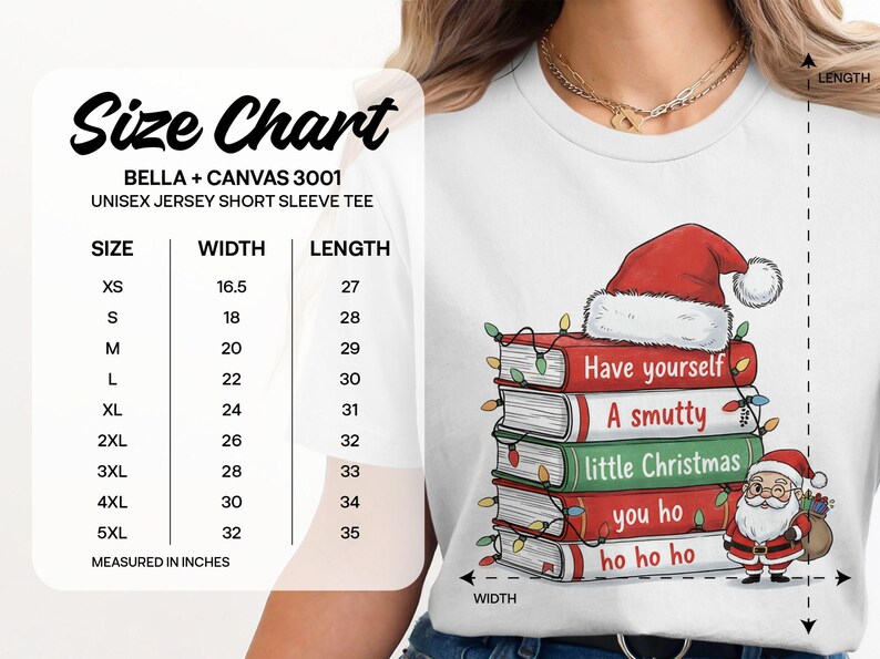 Funny Christmas Tee, Santa and Books Shirt, Humorous Xmas Graphic Tee, Holiday Reading Shirt, Festive Christmas T-shirt