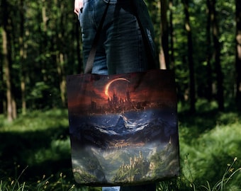 ACOTAR Crescent City Tote Bag Night Court Bookish Gift for SJM Fans Romantasy Throne of Glass Merch for Booktok Readers