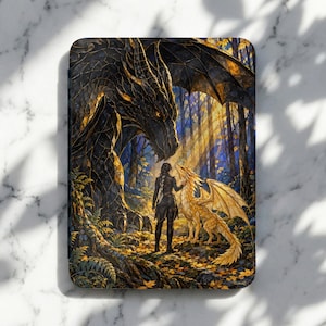 Fourth Wing Kindle Case Dragon Rider Paperwhite Cover Stained Glass Violet Sorrengail Tairn Andarna Bookish Romantasy Book Lover Gift