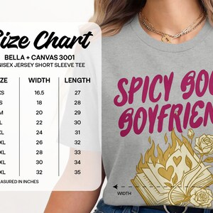 Spicy Book Boyfriend Shirt, Flaming Book Lover Tee, Bookworm Gift, Reading Romance Novel T-Shirt, Bookish Reader Aesthetic Apparel
Spicy