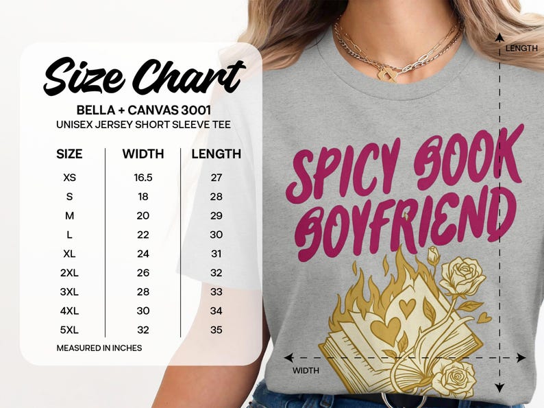 Spicy Book Boyfriend Shirt, Flaming Book Lover Tee, Bookworm Gift, Reading Romance Novel T-Shirt, Bookish Reader Aesthetic Apparel
Spicy