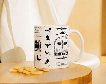 Taza de Fourth Wing Taza de Bookish Dragon Taza de Romantasy Taza de Booktok de Xaden Riorson Merchandising de Fourth Wing Regalo para esposa Regalo para novia