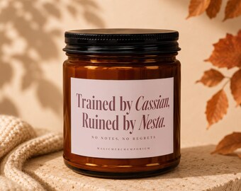 ACOTAR Candle Sarah J Maas Rhysand Night Court Scented Book Club Candle Velaris Cassian Gift for Book Lover Soy Candle Feyre