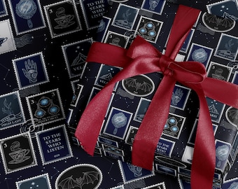 ACOTAR Velaris Wrapping Paper Night Court Fantasy Gift Wrap Sarah J Maas Merch BookTok Romantasy Design Luxury Holiday Paper for Book Lovers