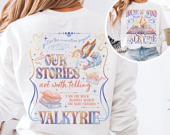House of Wind Valkyrie Book Club Shirt ACOTAR Merch Nesta Archeron Tee Night Court Top Bookish Gift for Sarah J Maas Fans