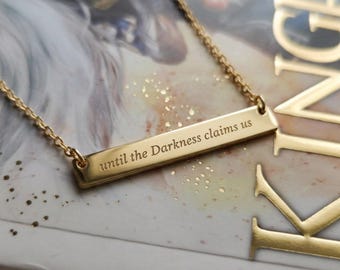 Darkness Claims Us Necklace until the Darkness claims us Manon Blackbeak Throne of Glass Sarah J Maas Bookish Jewelry Romantasy Booktok Fan