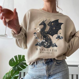 Basgiath War College Sweatshirt Fourth Wing Merch Fantasy Bookish Gift for Readers and Empyrean Series Fans Violet Xaden Romantasy Tee