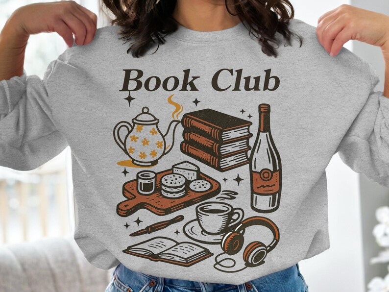 Book Club Sweatshirt, Cozy Reading Club Shirt, Literary Gifts for Book Lovers, Unique Reader Apparel, Bookworm Crewneck, Bookish Sweater