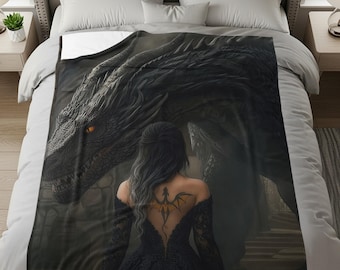 Fourth Wing Xaden Blanket, Dragon Romantasy Blanket, Booktok Blanket, Iron Flame, Book Lover Gift, Fly or Die Cozy Reading Blanket