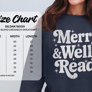 Merry and Well Read Sweatshirt, Book Lover Gift, Funny Christmas Sweater, Holiday Reading Shirt, Cozy Winter Apparel, Unisex Crewneck
