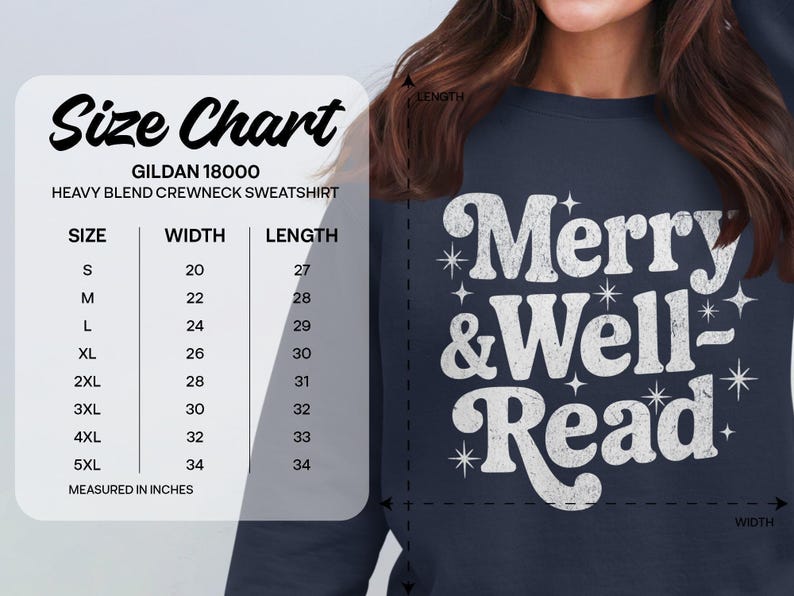 Merry and Well Read Sweatshirt, Book Lover Gift, Funny Christmas Sweater, Holiday Reading Shirt, Cozy Winter Apparel, Unisex Crewneck