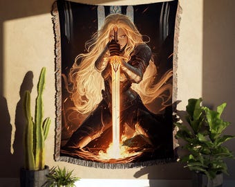 Aelin Galathynius TOG Decor Fireheart Blanket Rowan Manon ACOTAR Crescent City Sarah J Maas Gift for Fantasy Fans & Bookish Queens