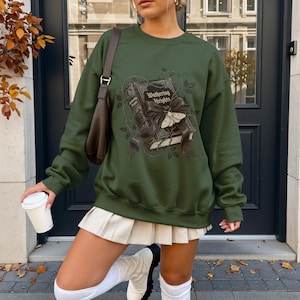 Wuthering Heights T-Shirt Sweatshirt, Emily Bronte, Gothic Literature, Classic Literature, Dark Academia, Book Lover Gift, Gothic Decor Forest Green