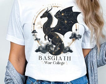 Camisa da Escola de Guerra Basgiath, quarta ala, produtos da quarta ala, Xaden Riorson, Violet Sorrengail, presente de moda literária