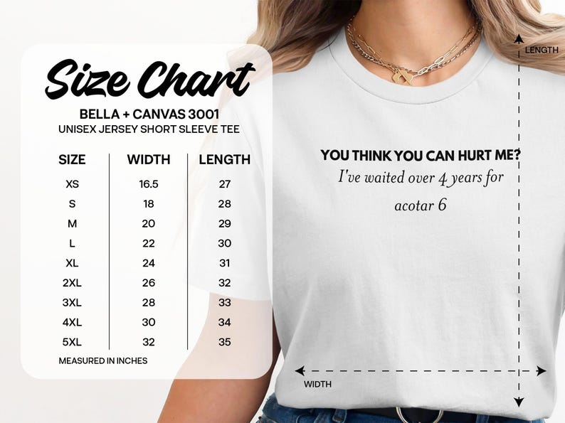 Acotar 6 Fan T-shirt, Funny Quote Tee, Book Lover Gift, Graphic Shirt, White Unisex Jersey, Literary Humor Top, Reader Present