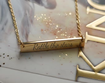 Rattle The Stars Necklace Throne Of Glass Jewelry Aelin Galathynius Charm Necklace Bookish Jewelry Fireheart Terrasen Gift For Book Lover