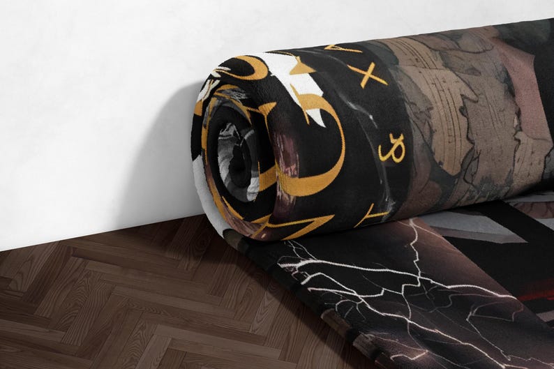 Unique Artistic Printed Rug, Modern Home Decor Rug, Creative Design Area Rug, Stylish Room Carpet, Luxury Floor Decoration